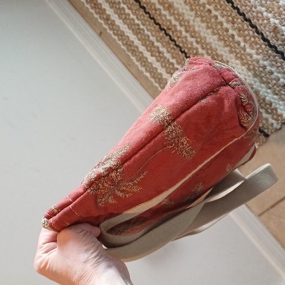 🔥🔥Bonnie Bag Upholstery palm trees vintage knitting needle point storage tote - Picture 5 of 16